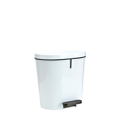Pedalbin Oval 8 liter pedal bin. White color