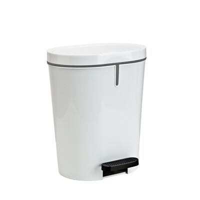 Pedalbin Oval Poubelle à pédale de 25 litres. Couleur blanche