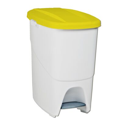 Ecological Pedalbin pedal bin 25 litres. Yellow color.