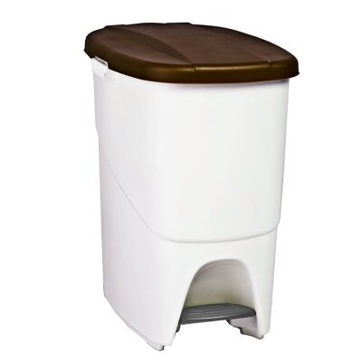 Ecological Pedalbin pedal bin 25 litres. Brown color.