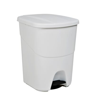 Ecological Pedalbin pedal bin 40 litres. White color.