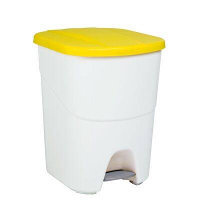 Ecological Pedalbin pedal bin 40 litres. Yellow color.
