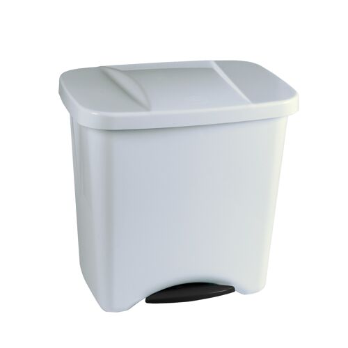 Cubo con pedal Pedalbin Ecológico 50 litros. Color blanco.