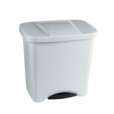 Ecological Pedalbin pedal bin 50 litres. White color.