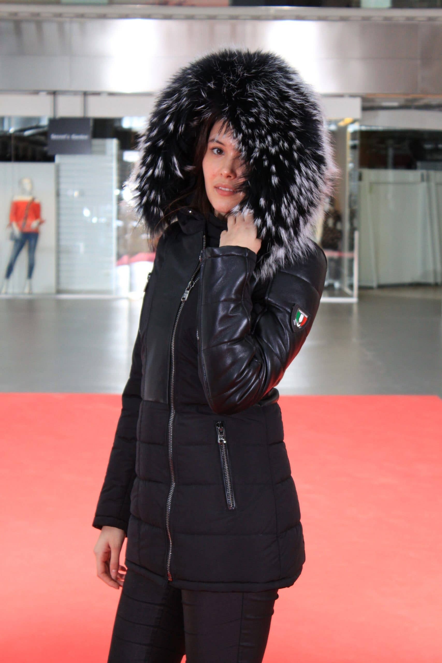 Buy wholesale COAT 1 2 VENTIUNO CODE BELLUCCI 75 NATURAL FUR