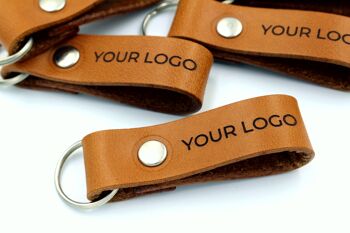 Porte-clés en cuir personnalisés avec VOTRE LOGO gravé porte-clés personnalisés 6