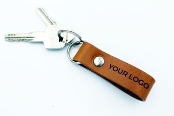 Porte-clés en cuir personnalisés avec VOTRE LOGO gravé porte-clés personnalisés 9