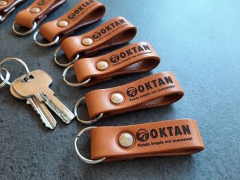 Porte-clés en cuir personnalisés avec VOTRE LOGO gravé porte-clés personnalisés 12