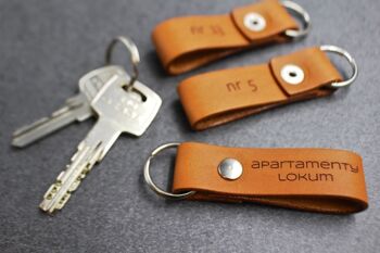 Porte-clés en cuir personnalisés avec VOTRE LOGO gravé porte-clés personnalisés 13