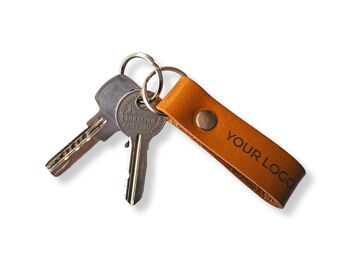 Porte-clés en cuir personnalisés avec VOTRE LOGO gravé porte-clés personnalisés 4