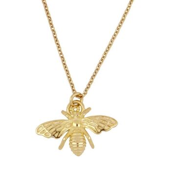 Collier abeille, collier en argent sterling 925 avec pendentif - plaqué or 1