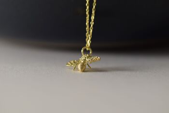 Collier abeille, collier en argent sterling 925 avec pendentif - plaqué or 2