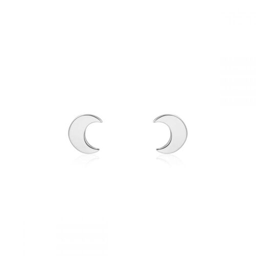 SMOOTH MOON OHRSTECKER, 925 Sterling Silber Ohrringe 5,5mm