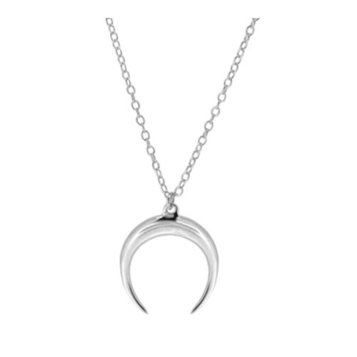 MOND HALSKETTE, 925 Sterling Silber Halskette mit Anhänger 38cm - silber