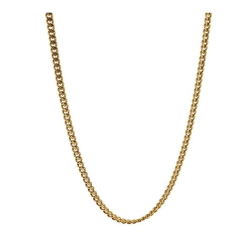 EINFACHE HALSKETTE,925 Sterling Silber Halskette ohne Anhänger 35cm - vergoldet