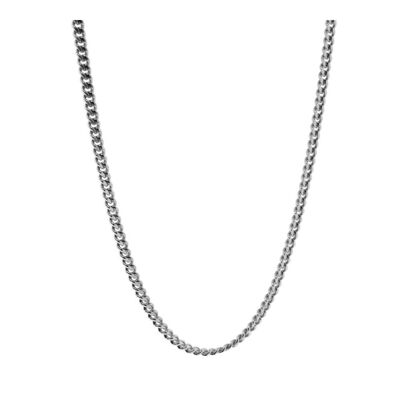 EINFACHE HALSKETTE,925 Sterling Silber Halskette ohne Anhänger 35cm - silber