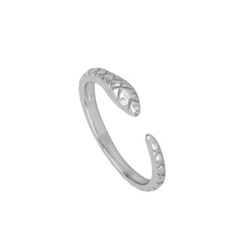 BAGUE SERPENT, Bague en argent sterling 925 - argent - 16.5/US6 1