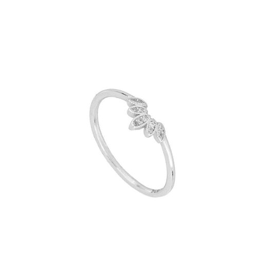 CROWN RING, 925 Sterling Silber Ring - silber - 15.7/US5