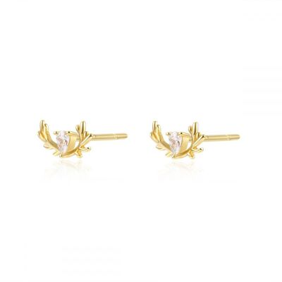 REINDEER EAR STUDS - vergoldet