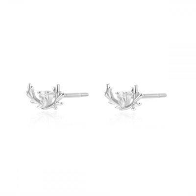 REINDEER EAR STUDS - silber