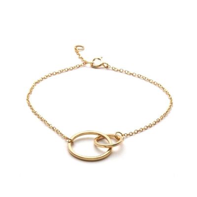 DOUBLE CIRCLE BRACELET - gold plated