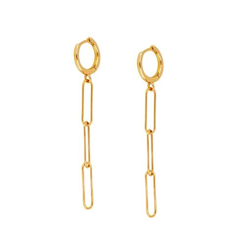 PAPERCLIP EARRINGS - gold plated