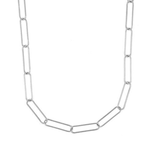 PAPERCLIP NECKLACE - silber