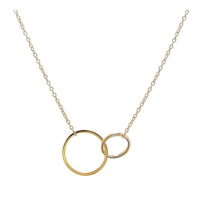 DOUBLE CIRCLE NECKLACE - gold plated