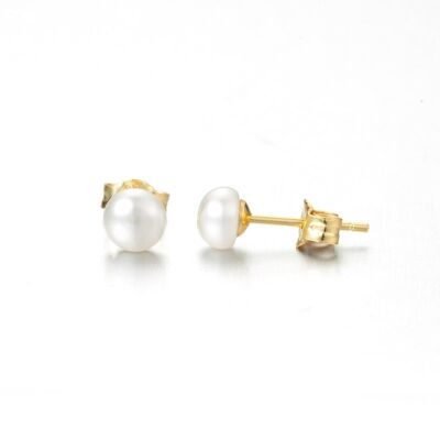 PEARL EARRINGS - vergoldet