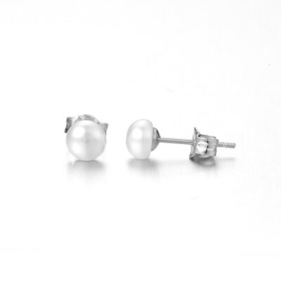 PEARL EARRINGS - silber