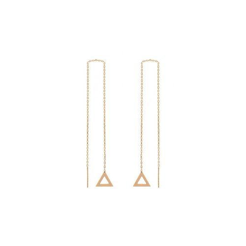 SIMPLE TRIANGLE EARRINGS - Rosegold