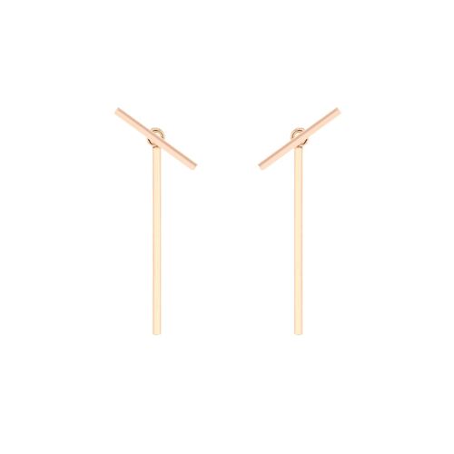 X EARRINGS - rose gold