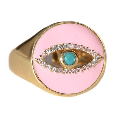 Ring magisches Auge rosa