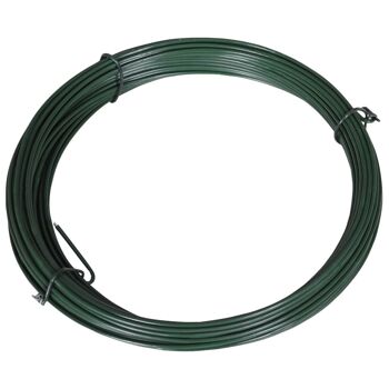 vidaXL Fil de clôture pour clôture 25 m 1,4/2 mm Acier Vert 2