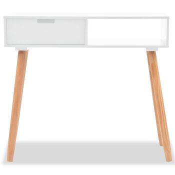 vidaXL Table console Pin massif 80 x 30 x 72 cm Blanc 3