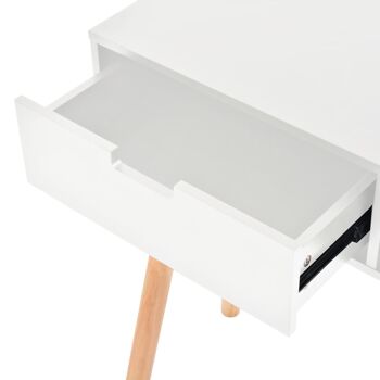 vidaXL Table console Pin massif 80 x 30 x 72 cm Blanc 5