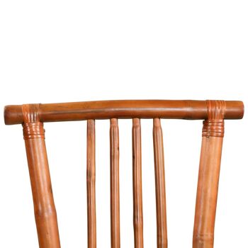 vidaXL Chaises de salle à manger 4 pcs Marron Bambou 5