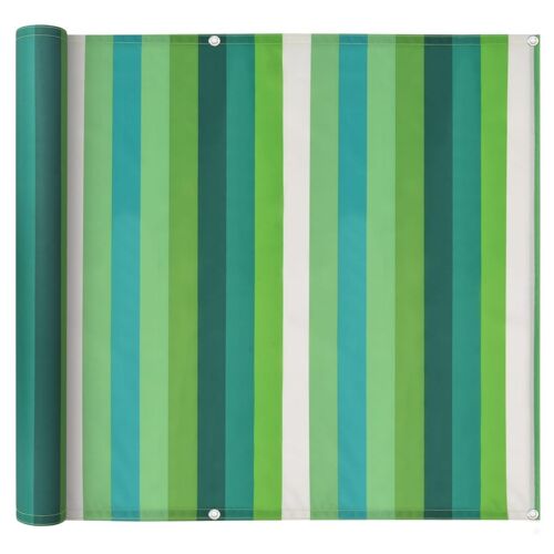 vidaXL Balcony Screen Oxford Fabric 75x600 cm Stripe Green