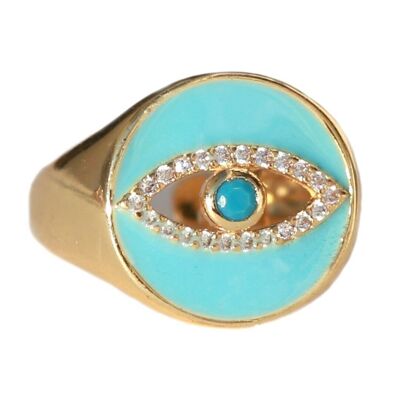 Ring magisches Auge blau