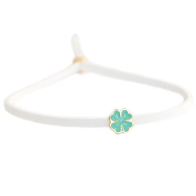 Armband Klee weiß mint