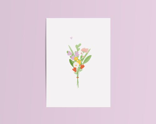 Card Bouquet Bundle of Flowers