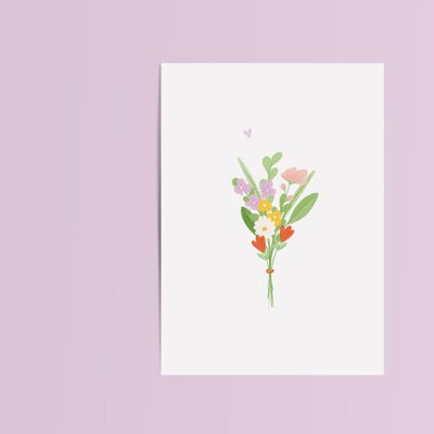 Card Bouquet Bundle of Flowers