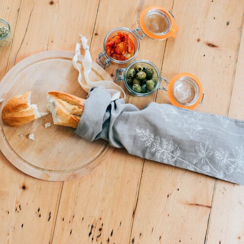 Garden Baguette Bag  - Pure Linen