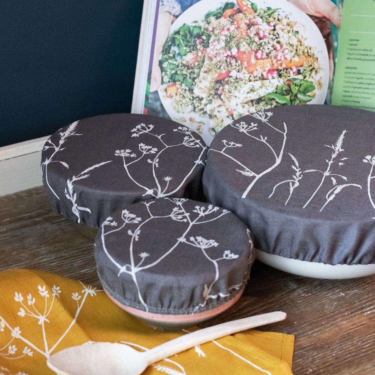Hedgerow Reusable Linen Bowl Covers - Set of 3