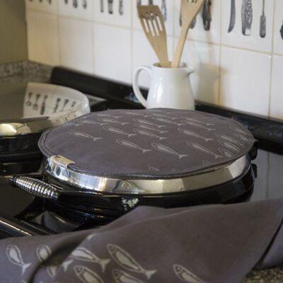 Aga Top Chef's Pad Pure Linen Fish Design