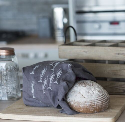 Fish Bread Bag - Pure Linen