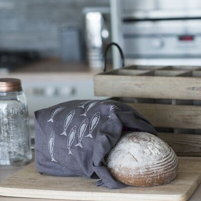 Fish Bread Bag - Pure Linen