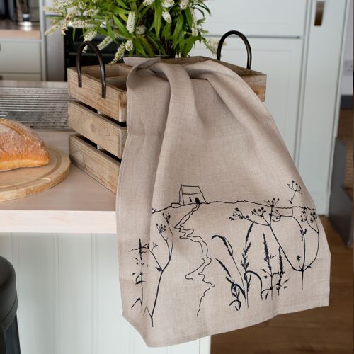 Linen Tea Towel Hand - Rame Head