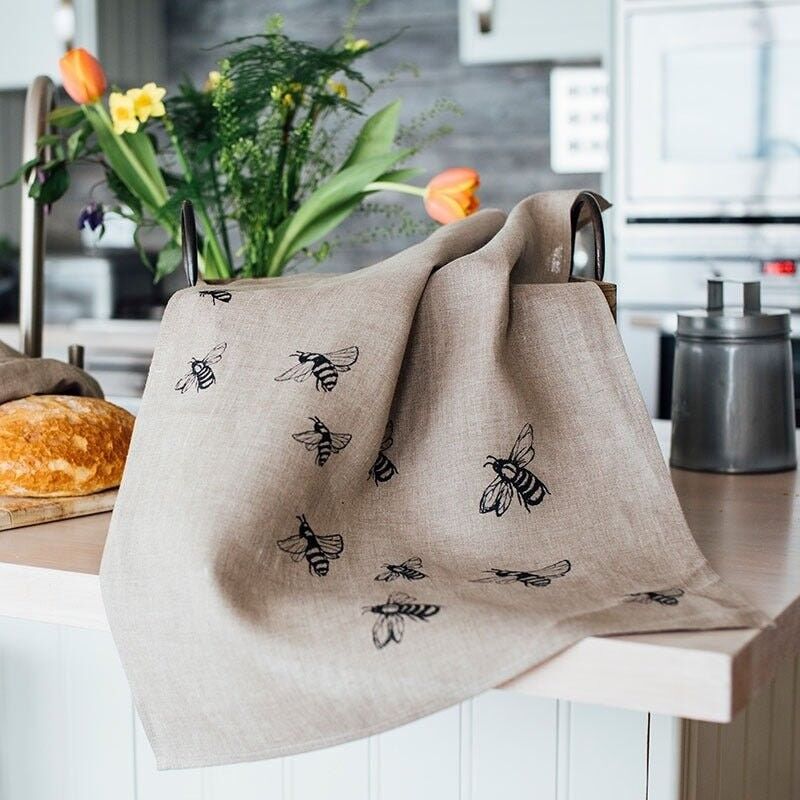 Buy wholesale Linen Tea Towel Bee