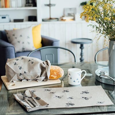 Bee Placemats Pure Linen Set Of Two